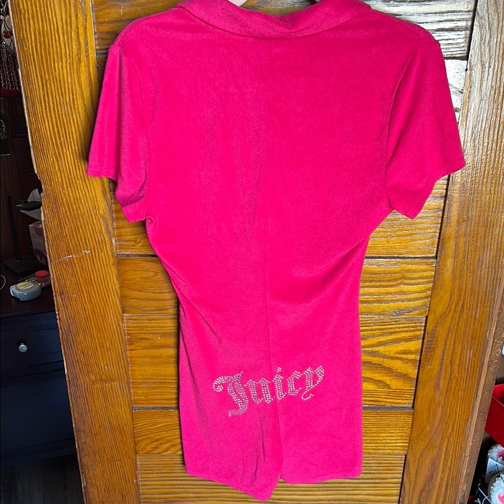 Juicy Couture Vibrant Pink Romper/Cover up